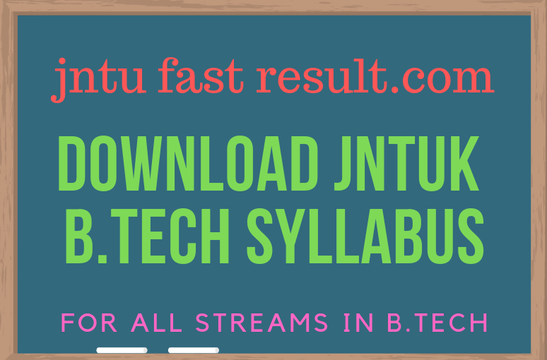 Jntuk B Tech R19 R16 Syllabus Books All Semesters Pdf