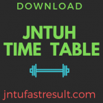 jntuh exams timetable