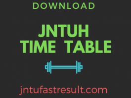 jntuh exams timetable