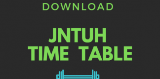 jntuh exams timetable