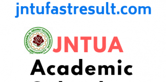 JNTUA academic Calendar