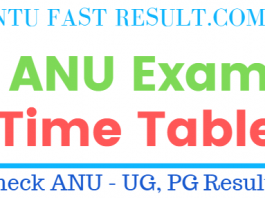 ANU Exam Timetables 2019