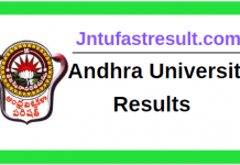 andhra university results
