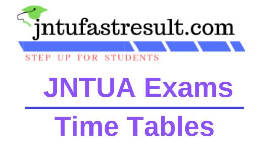 JNTUA Exams Time Table 2019