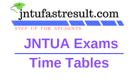 JNTUA Exams Time Table 2019