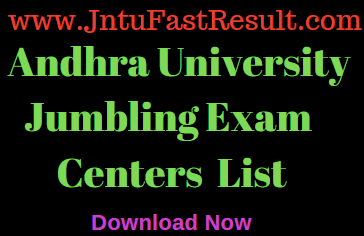 AU Degree Jumbling Exam Centres List 2019