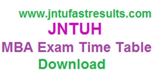 JNTUH-MBA-Exam-Time-Table