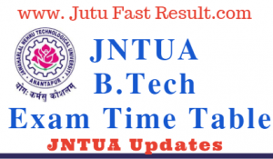 JNTUA B.Tech 4-2 Exam Time Tables 2021