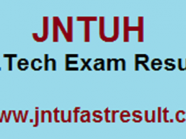 jntuh B.Tech Exam Resuults