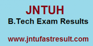 jntuh B.Tech Exam Resuults