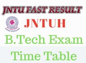 JNTUH B.Tech 4-1 Sem Exam Time Table