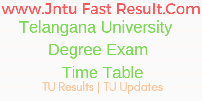 Telangana University Degree Exam Time Table 2023- Regular/Backlog
