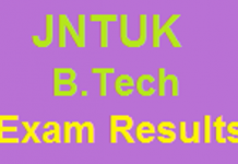 JNTUK b.tech Exam results