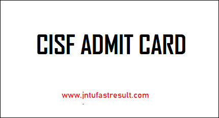 cisf-admit-card
